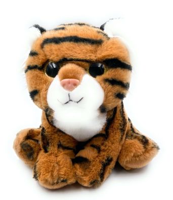 Plüschtier Stofftier Kuscheltier Großkatze Raubtier Tiger braun Länge 25 cm (Gr. 25)