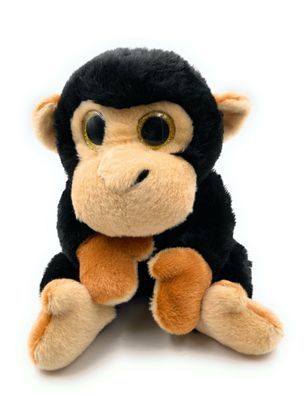 Plüschtier Stofftier Kuscheltier Affe Primaten Schimpanse Länge 24 cm Schwarz