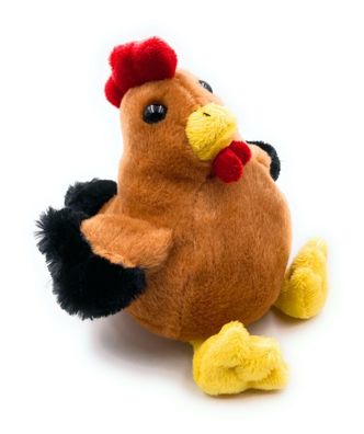 Plüschtier Stofftier Kuscheltier Hahn Kücken Huhn sitzend Höhe 15 cm Braun (Gr. 15)