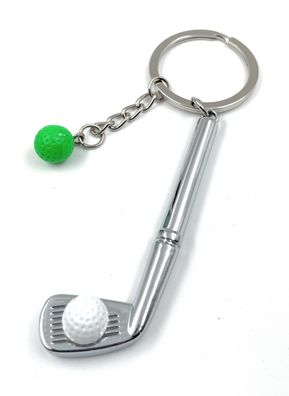 Golf Schlaeger Sport Schlüsselanhänger Metall Glücksbringer Anhänger Geschenk