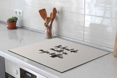 Herdabdeckplatte 75x52 cm Taupe - Jij bent de melk in mijn koffie - Quote