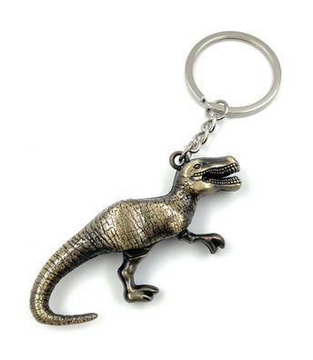 T-Rex Dino Urzeit Schlüsselanhänger Metall Glücksbringer Anhänger