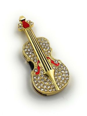 Geige Gitarre Cello Golden Funny USB Stick aus Metall div Kapazitäten