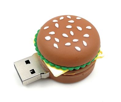 Hamburger Cheeseburger Burger Braun Funny USB Stick div Kapazitäten