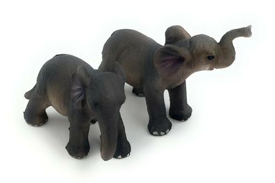 Polyresin Figur Elefant zweifach Rüsseltier Afrika Tier Dekofigur aus Polyresin