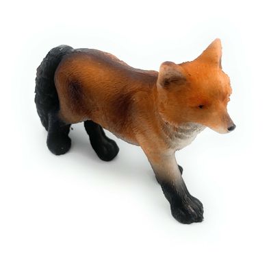 Polyresin Figur Fuchs Rotfuchs Fähe Tier Dekofigur aus Polyresin Braun 7,6 cm