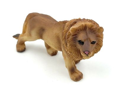 Polyresin Figur Löwe Lion Raubkatze Großkatze Tier Dekofigur aus Polyresin Braun