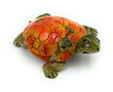 Polyresin Figur zwei Schildkröten Landschildkröte Schildkröte Tier Dekofigur