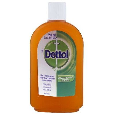 Dettol Liquid Abzugsflüssigkeit, Reinigungsmittel, Antisept, Desinfektion 250ml