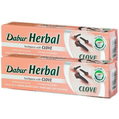 Dabur Clove Toothpaste ayurvedische Kräuter zahnpasta Nelken extrakt 100ml 2er P