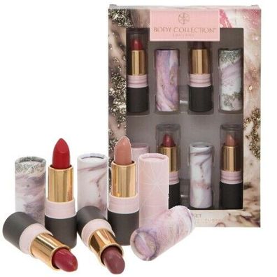 Body Collection Lipstick Set Boxed Lippenstifte 4er Super SET Tolle Farben (e51)