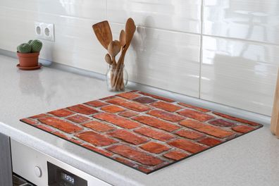 Herdabdeckplatte 75x52 cm Muur - Baksteen - Rood