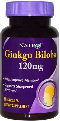 Ginkgo Biloba, 120mg - 60 caps