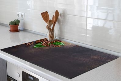 Herdabdeckplatte 80x52 cm Kruiden - Noten - Herfst - Keuken