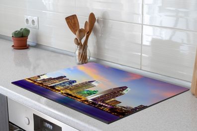 Herdabdeckplatte 65x52 cm Skyline - Verenigde Staten - Water
