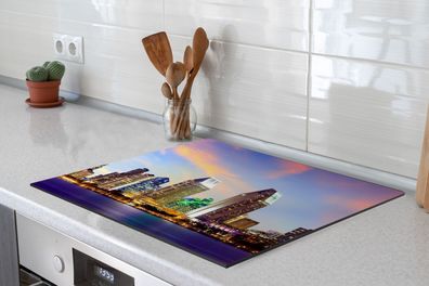 Herdabdeckplatte 60x52 cm Skyline - Verenigde Staten - Water