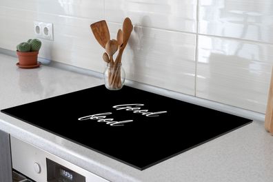 Herdabdeckplatte 70x52 cm Quotes - Eten - Spreuken - Good food