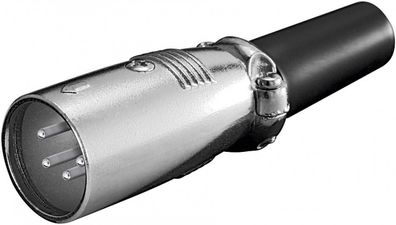 goobay - 4er XLR - Mikrofonstecker, 4 Pin - mit geschraubter Zugentlastung