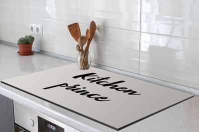 Herdabdeckplatte 90x52 cm Quotes - Chef - Spreuken - Kitchen prince - Koken