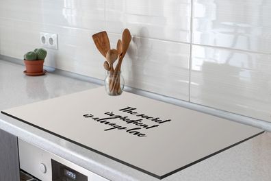 Herdabdeckplatte 85x52 cm Spreuken - Recepten - The secret ingredient is always love