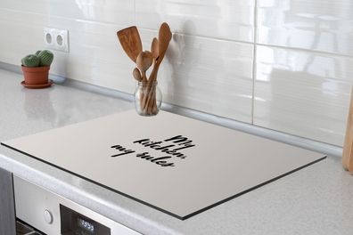 Herdabdeckplatte 70x52 cm My kitchen, my rules - Culinair - Quotes - Spreuken - Chef