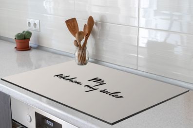 Herdabdeckplatte 80x52 cm My kitchen, my rules - Culinair - Quotes - Spreuken - Chef