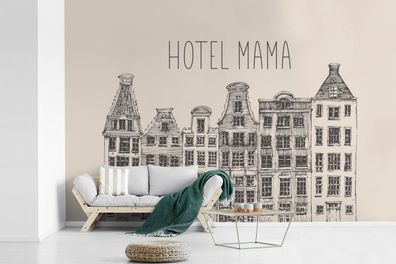 Fototapete - 600x400 cm - Hotel mum - Sprichwörter - Zitate - Mutter (Gr. 600x400 cm)
