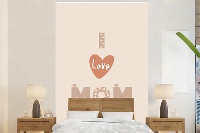 Fototapete - 200x300 cm - Sprichwörter - Ich liebe Mutti - Zitate (Gr. 200x300 cm)
