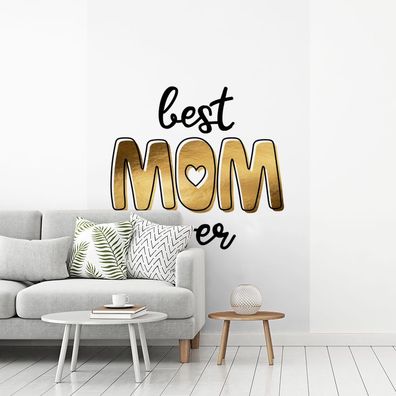 Fototapete - 195x300 cm - Beste Mutter aller Zeiten - Zitate - Mama - Sprichwörter