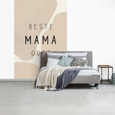Fototapete - 160x240 cm - Sprichwörter - Zitate - Beste Mutter aller Zeiten - Mama