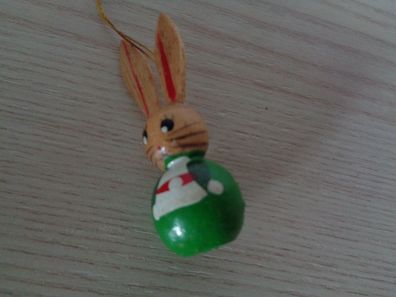 erzgebirgische Handarbeit -kleiner Hase Osterschmuck--4,5cm