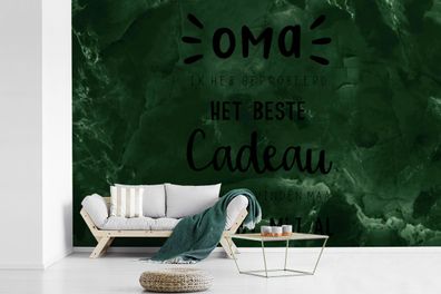 Fototapete - 420x280 cm - Oma du hast mich - Sprichwörter - Zitate - Oma