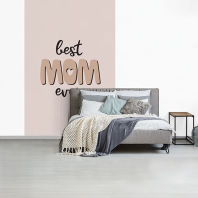 Fototapete - 170x260 cm - Sprichwörter - Beste Mutter aller Zeiten - Mama - Zitate