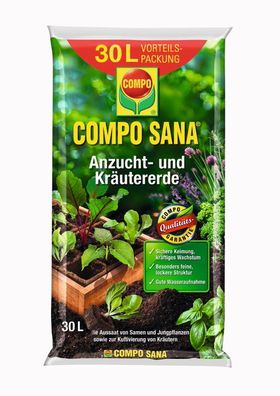 COMPO SANA Anzucht- und Kräutererde 30l