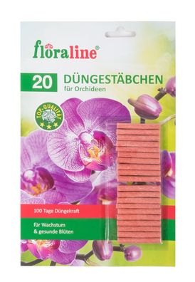 Floraline 20 Düngestäbchen für Orchideen 100 Tage Düngekraft Nährstoffe Pflanzen