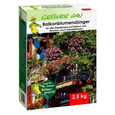 7x 2,5 kg Balkonblumendünger Zierf- & Kübelpflanzen, für reiche Blütenbildung