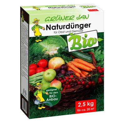 7x 2,5 kg Grüner Jan Bio-Naturdünger Obst & Gemüse Bio-Anbau, für ca. 140m²