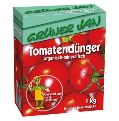 10x 1kg Grüner Jan Tomatendünger organisch-mineralisch mild & langanhaltend