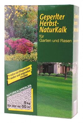 5kg Geperlter Herbst Naturkalk Garten Rasenpflege Rasendünger Pflege Kalk