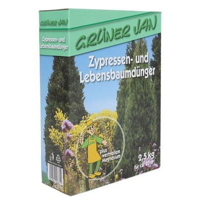 Grüner Jan Zypressen- und Lebensbaumdünger 2,5 kg