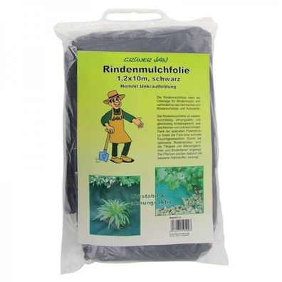 8x 12m² Rindenmulchfolie Mulchvlies Mulchmatte Unkrautvlies