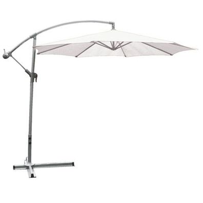 Deluxe-Ampelschirm weiss 3m Sonnenschirm Marktschirm Gartenschirm Schirm