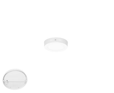 LED Panel Deckenleuchte Rund 6W Weiß Ø 120mm - Lichtfarbe: Kaltweiß