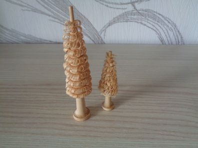 2 kleine Spanbäume -Erzgebirge 6 und 9,5cm