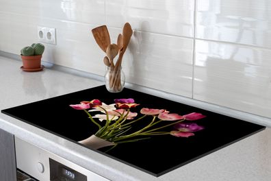 Herdabdeckplatte 80x52 cm Tulpen - Stilleven - Bloemen