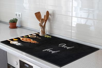 Herdabdeckplatte 85x52 cm Eten - Good food - Spreken - Quotes