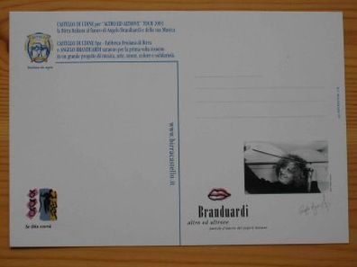 Musikstar Angelo Branduardi - Autogramm auf Promokarte 2003!!!