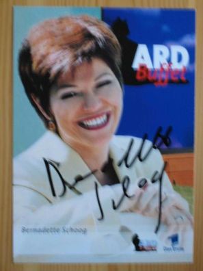 SWR Fernsehmoderatorin Bernadette Schoog - handsigniertes Autogramm!!!