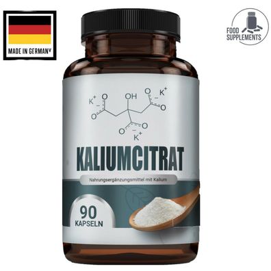 Kalium Kapseln 90 Kapseln - Premiumqualität -Hochdosiert - Made in Germany