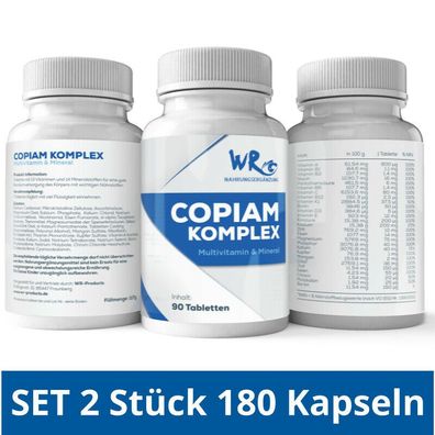 COPIAM Komplex 180 | Multivitamine + Mineralien A-Z - | 6 Monatspack | Vegan